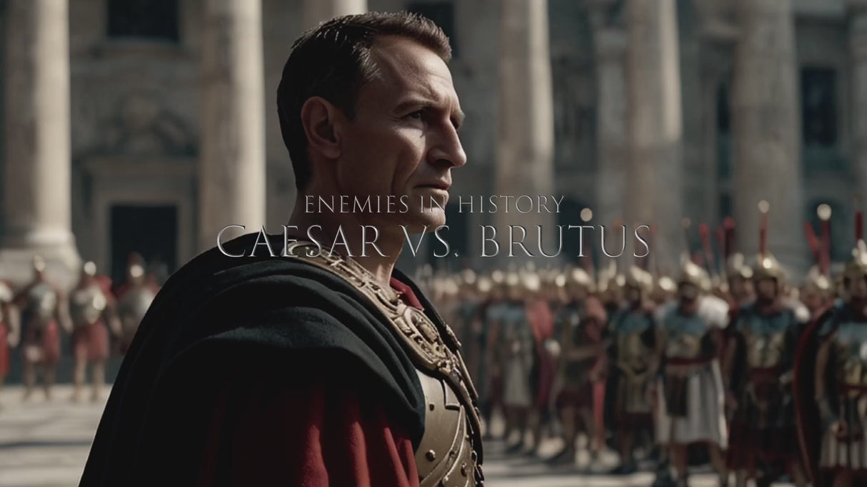 Enemies in History Caesar vs Brutus 2025 1000 Togrog 2oz Silver Proof Coin