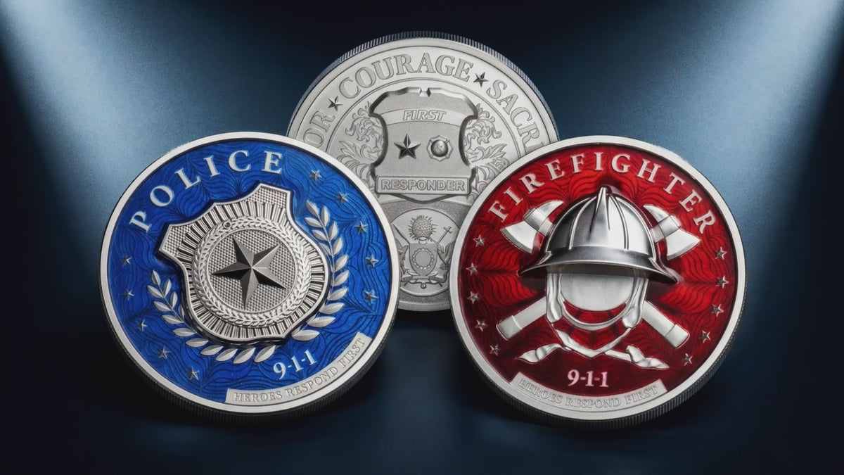 First Responders 2026 $5 Ultra High Relief Colour 1oz Silver Proof 2-Coin Set