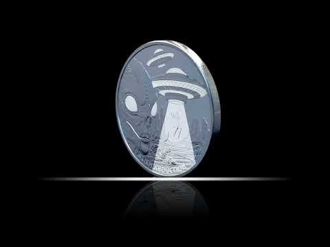 Alien Abduction 2025 $1 1oz Silver Black Proof Coin