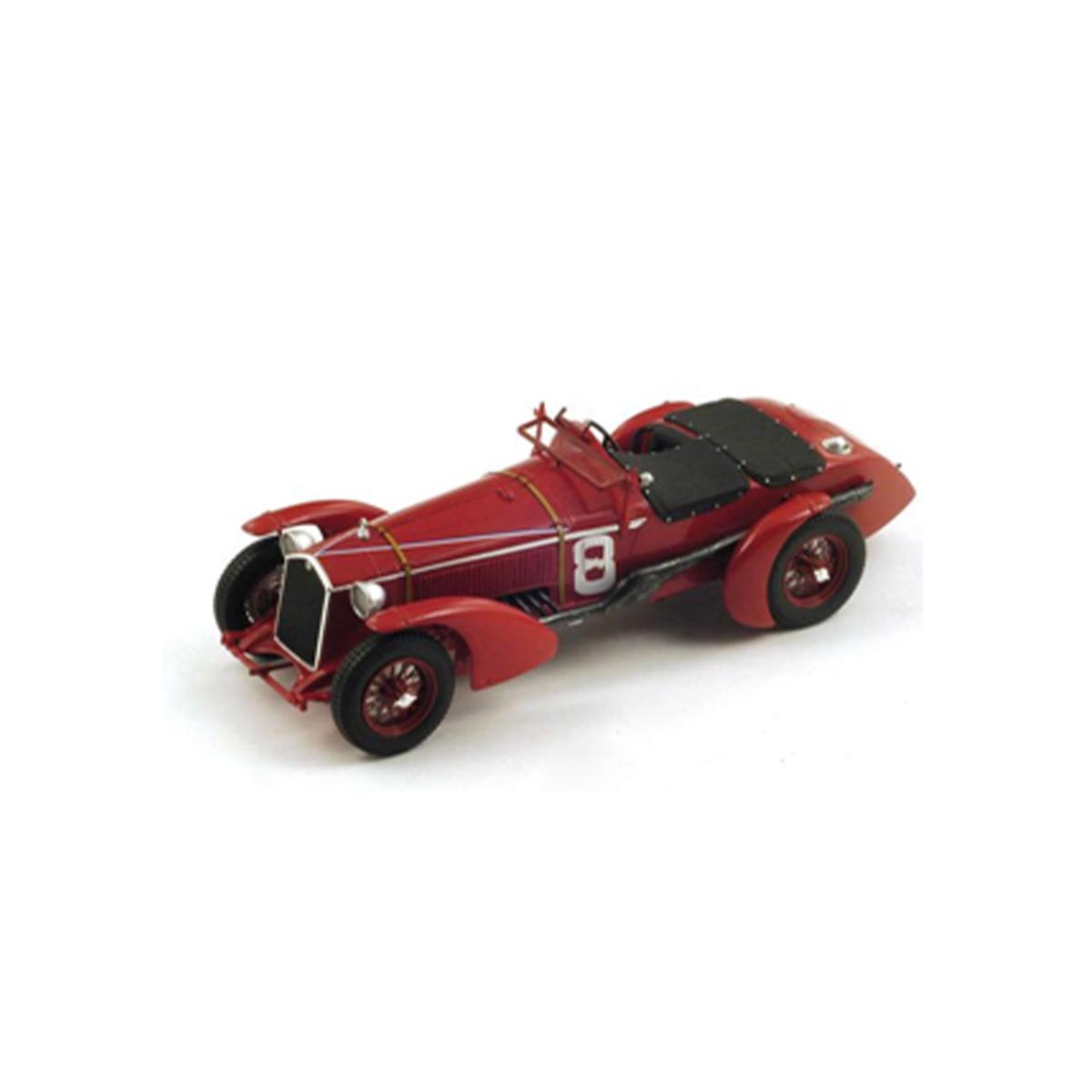Alfa Romeo 8C No.8 Winner Le Mans 1932 - R. Sommer - L. Chinetti - With Acrylic Cover - 1:18 Scale Resin Model Car