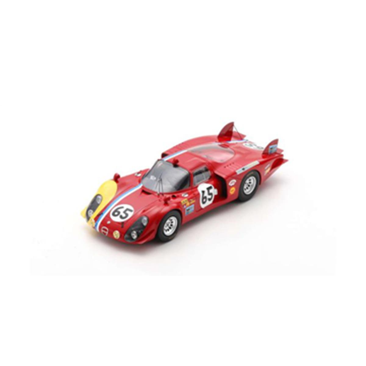 Alfa Romeo 33/2 No.65 24H Le Mans 1968 - S. Trosch - K. von Wendt - With Acrylic Cover - 1:18 Scale Resin Model Car
