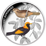 Birds of Australia Regent Bowerbird Silver-plated Prooflike Commemorative