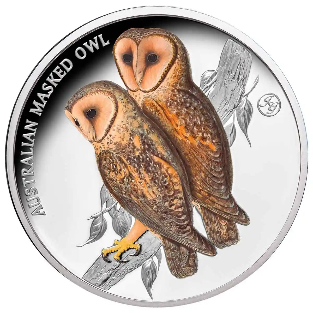 Birds of Australia Masked Owl Silver-plated Prooflike Commemorative