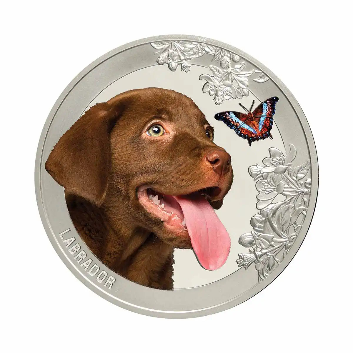 World Dogs Labrador Silver-plated Prooflike Commemorative