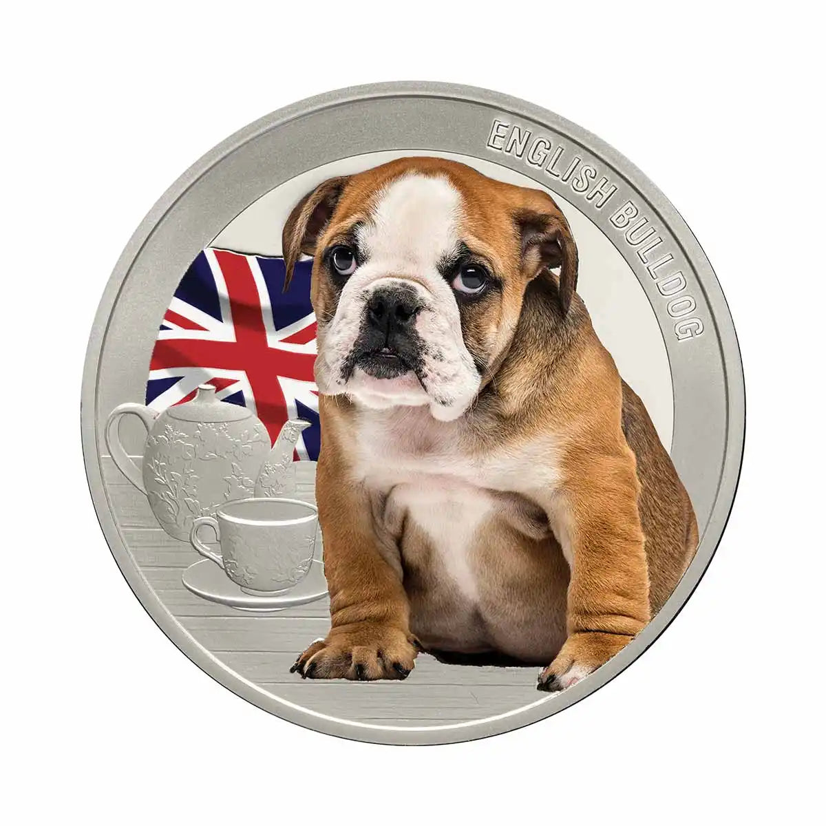 World Dogs English Bulldog Silver-plated Prooflike Commemorative