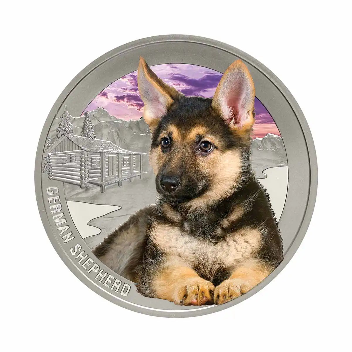World Dogs German Shepherd Silver-plated Prooflike Commemorative