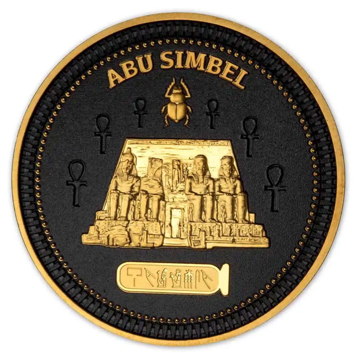 Ancient Egypt Black 2022 $1/2 Abu Gold-plated Colour Coin