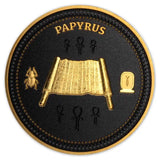 Ancient Egypt Black 2022 $1/2 Papyrus Gold-plated Coin