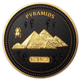 Ancient Egypt Black 2022 $1/2 Pyramids Gold-plated Coin