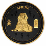 Ancient Egypt Black 2022 $1/2 Sphinx Gold-plated Coin