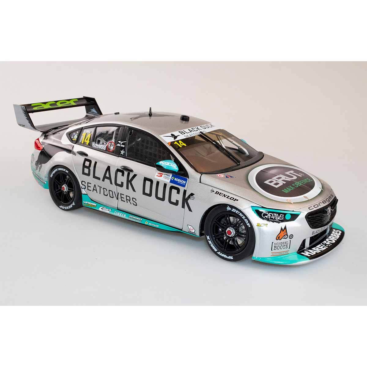 Holden ZB Commodore - Team Black Duck - #14, T.Hazelwood - Pole Position, Race 24, Robson Civil Projects Townsville SuperSprint - 1:18 Scale Diecast Model Car