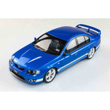 FPV BF GT - SHOCKWAVE BLUE with WINTER WHITE STRIPES - 1:18 Scale Resin Model Car