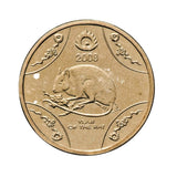 Australia Lunar Year of the Rat 2008 $1 Aluminium-Bronze Uncirculated Coin