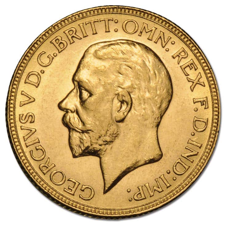 1929-31 George V Modified Portrait Sovereign about Uncirculated-Uncirculated