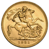 1929-31 George V Modified Portrait Sovereign about Uncirculated-Uncirculated