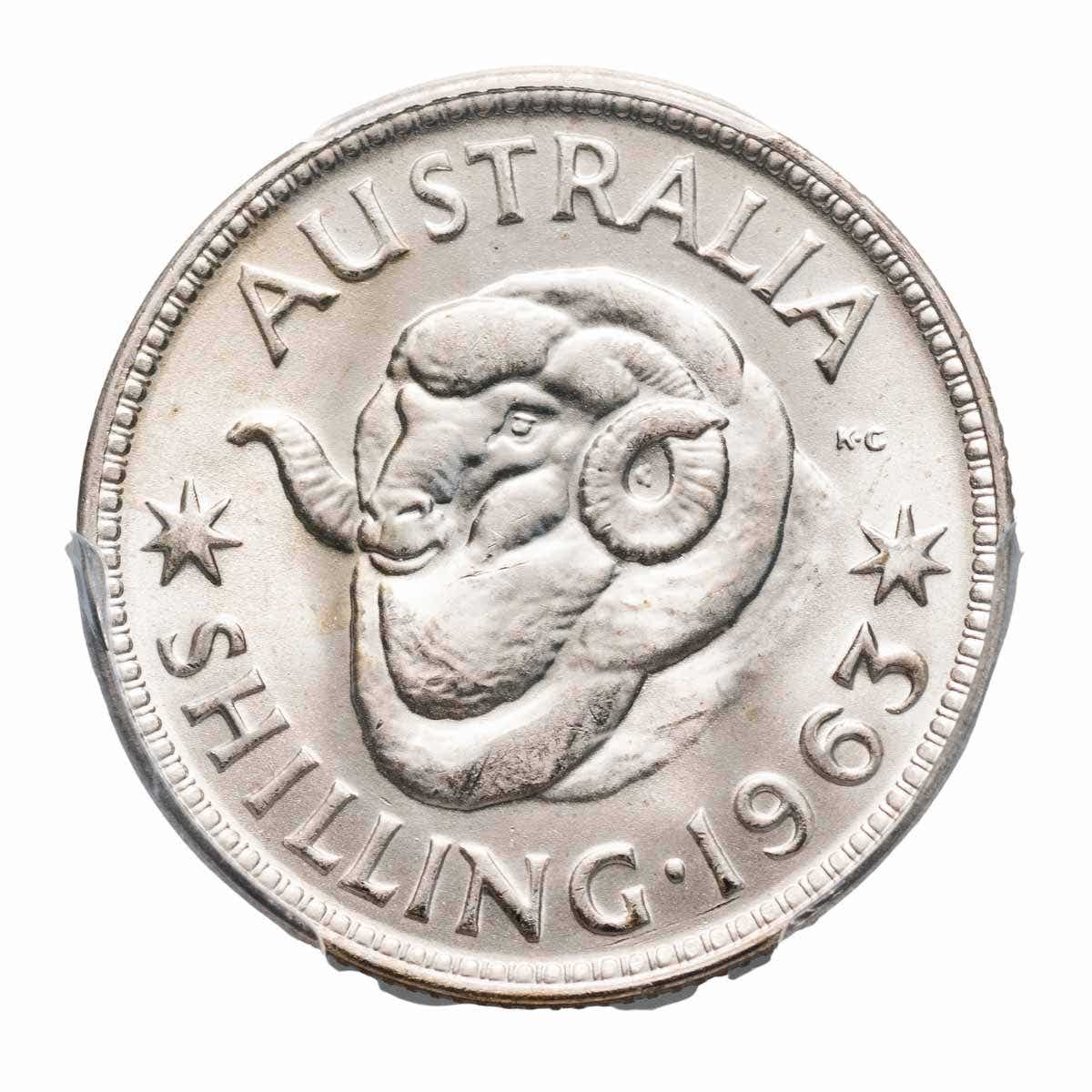 Australia Elizabeth II 1963 Shilling PCGS MS66 (Gem Uncirculated)