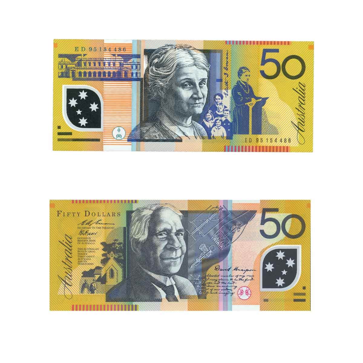 Australia 1995 $50 R516 Fraser/Evans Uncirculated Banknote