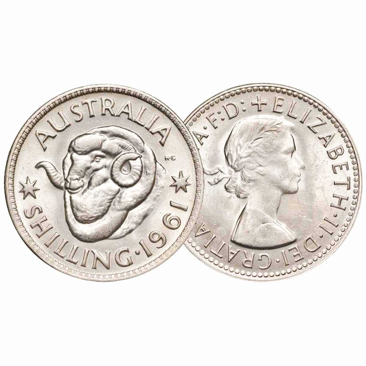 Australia Elizabeth II 1960-63 Shilling Uncirculated 4-Coin Set