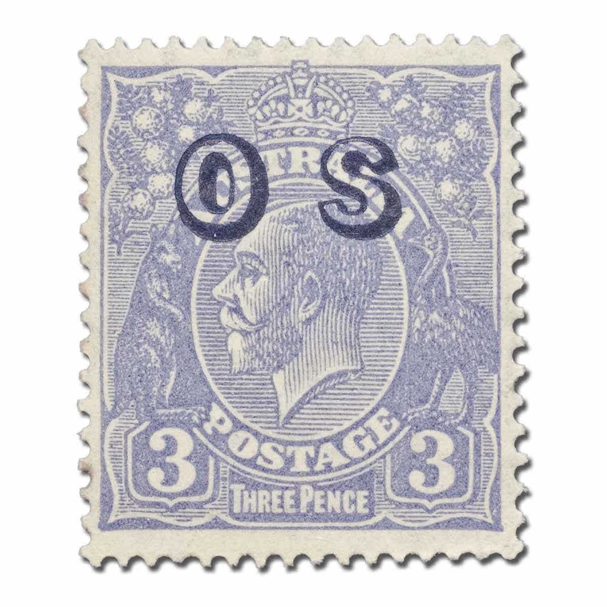 1933 3d Blue OS Overprint Mint Unhinged