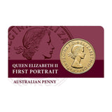 Australia Elizabeth II 1953-64 First Portrait Gold-plated Penny
