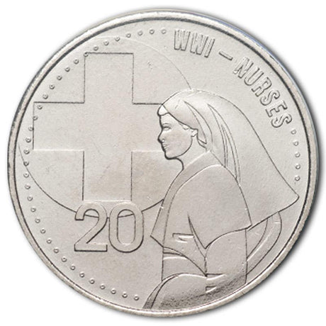 Australia 2015 20c Nurses of World War I Cupro-Nickel Uncirculated Coin