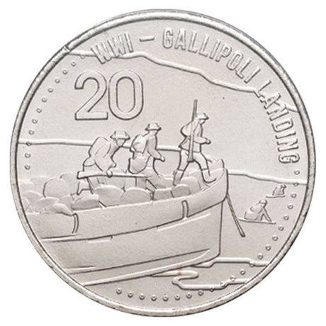 Australia 2015 20c Gallipoli Landing Cupro-Nickel Uncirculated Coin