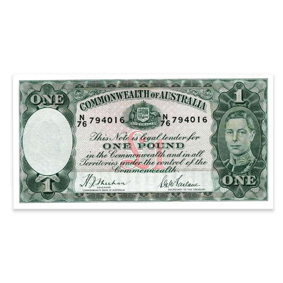 1938 £1 R29 Sheehan/McFarlane Banknote Uncirculated