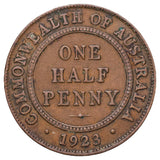 1923 Halfpenny Very Fine
