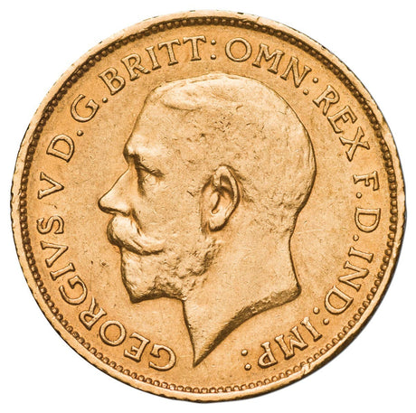 George V 1911P Gold Half Sovereign Extremely Fine-about Uncirculated