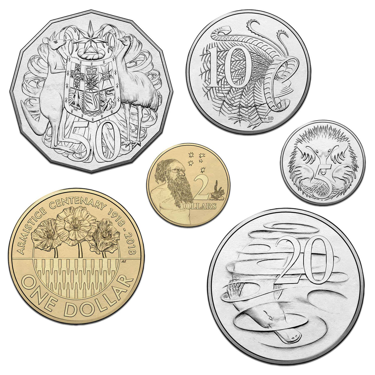 Australia Armistice Centenary 2018 6-Coin Mint Set