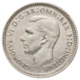 1942, 1942D, 1942S Threepence Complete Mintmark Set VF-EF