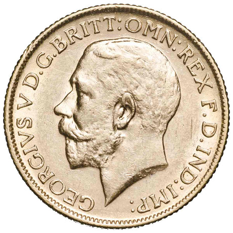 George V 1916M Gold Sovereign Extremely Fine-about Uncirculated