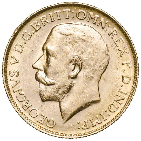 King George V 1916P Gold Sovereign Extremely Fine-about Uncirculated