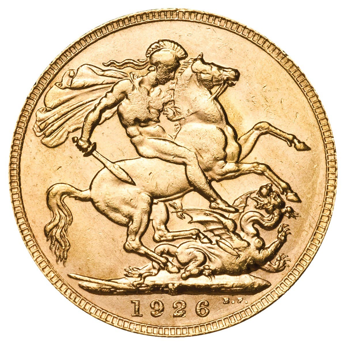 George V 1926M Gold Sovereign about Uncirculated-Uncirculated