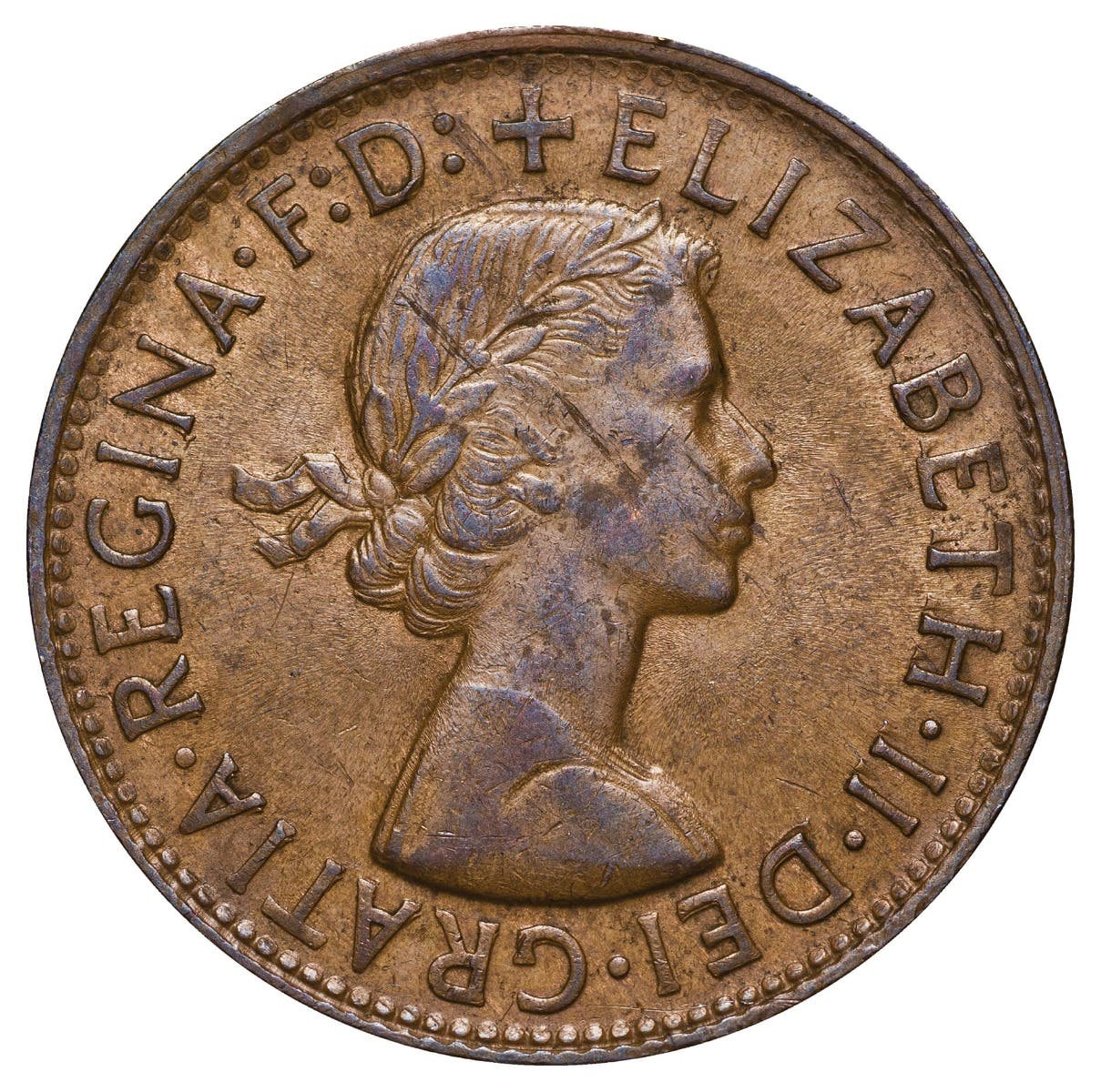 1962Y Penny Double Nose Very Fine