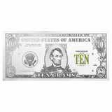 American Presidents $10 Abraham Lincoln Silver Fantasy Note