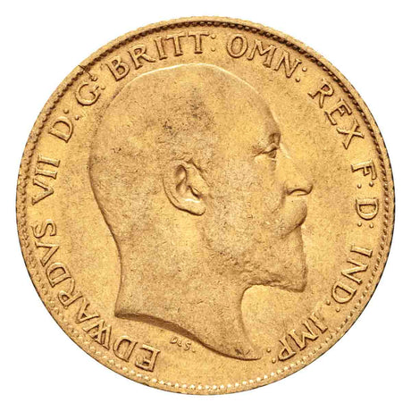Edward VII 1909P Gold Half Sovereign Fine