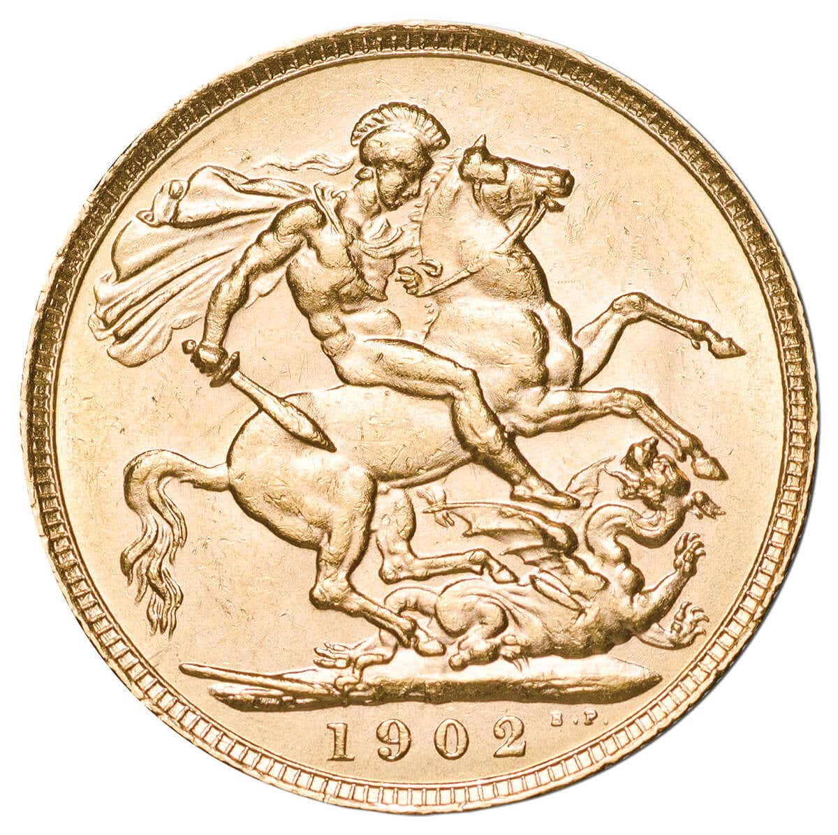 Edward VII 1902 M,P,S Gold Sovereign Trio Extremely Fine-about Uncirculated