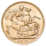1910 Melbourne Edward VII Gold Sovereign Extremely Fine-about Uncirculated