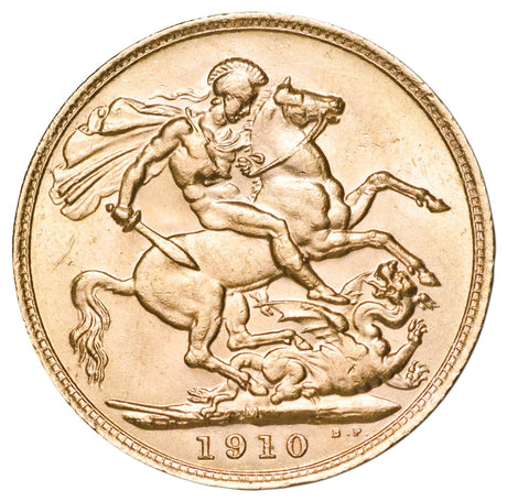 1910 Melbourne Edward VII Gold Sovereign Extremely Fine-about Uncirculated