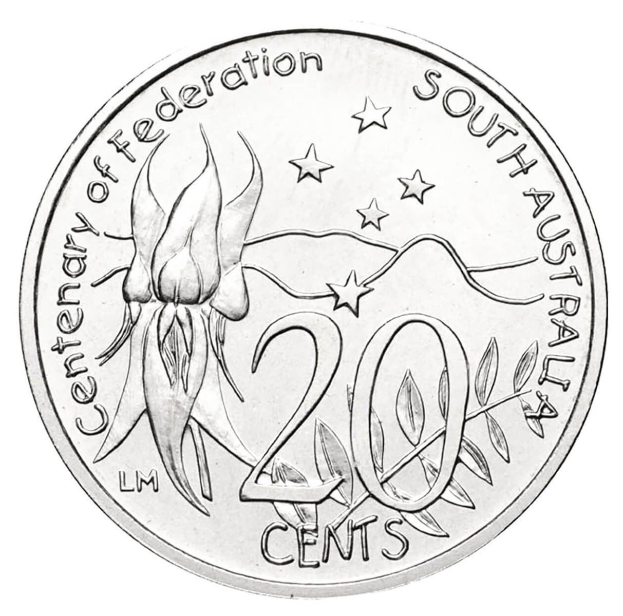 Centenary of Federation 2001 20c South Australia Cu-Ni Coin Pack