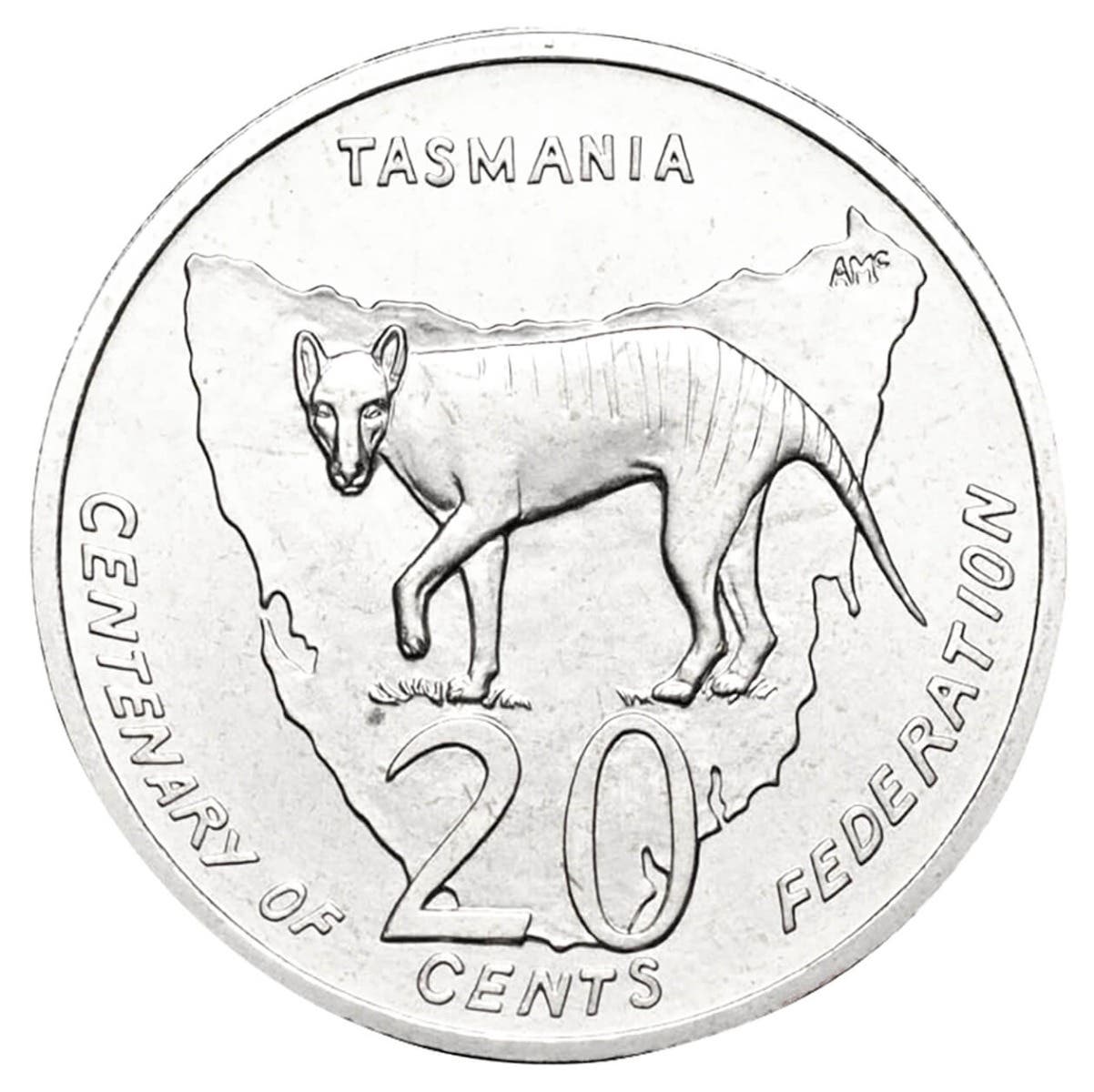 Centenary of Federation 2001 20c Tasmania Cu-Ni Coin Pack