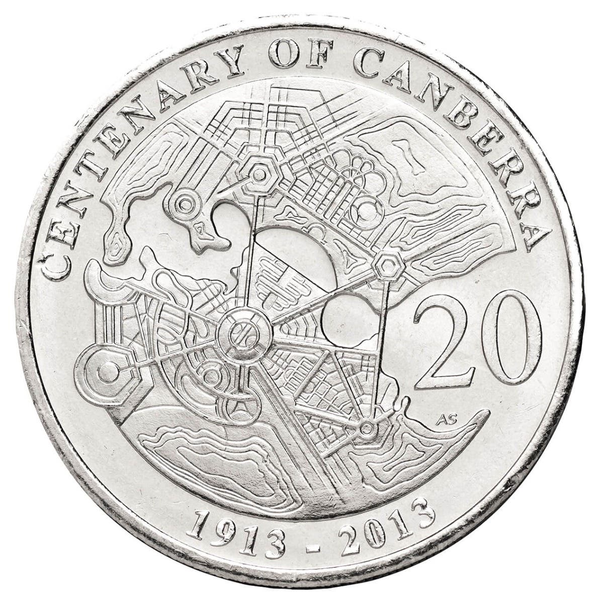 Canberra Centenary 2013 20c Cu-Ni Coin Pack