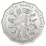 XII Commonwealth Games Brisbane 1982 50c Cu-Ni Coin Pack