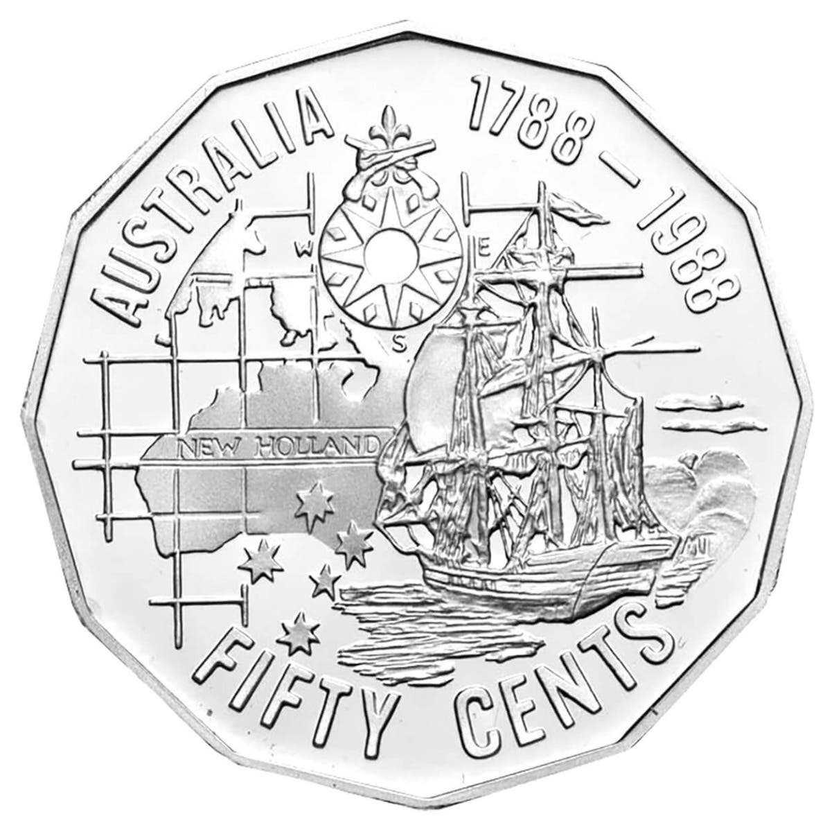 Australia Bicentenary 1988 50c First Fleet Cupro-Nickel Uncirculated Coin Pack