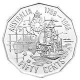 Australia Bicentenary 1988 50c First Fleet Cupro-Nickel Uncirculated Coin Pack