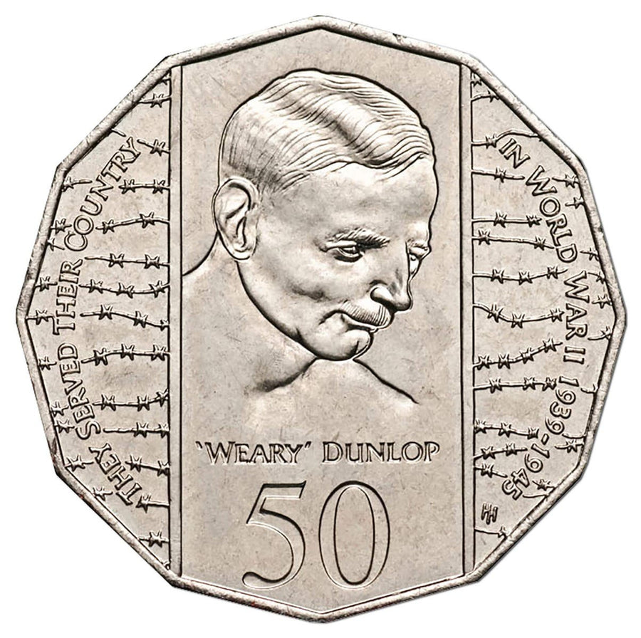 1995 World War II 50th Anniversary 50 cent coin commemorative reverse design