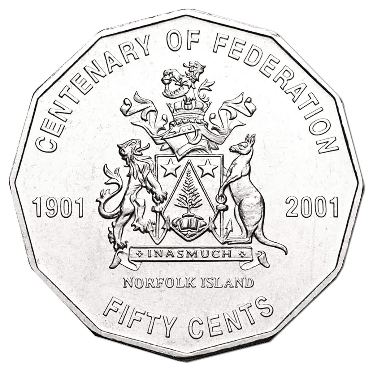 Centenary of Federation 2001 50c Norfolk Island Cu-Ni Coin Pack