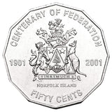 Centenary of Federation 2001 50c Norfolk Island Cu-Ni Coin Pack