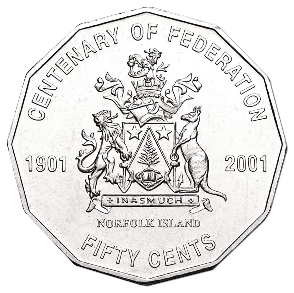Australia Centenary of Federation 2001 50c Norfolk Island Cupro-Nickel Uncirculated Coin Pack